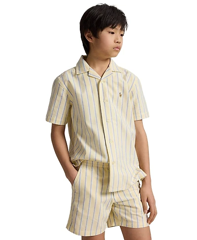 Polo Ralph Lauren Boys' 8-20 Striped Oxford Camp Collar Shirt