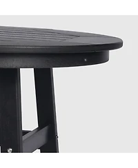 WestinTrends Outdoor 35" Hdpe Round Patio Counter Height Bar Table
