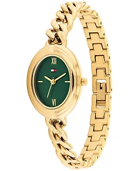 Tommy Hilfiger Women's Quartz Gold Tone Stainless Steel Chain Bracelet Watch, 21.5mm