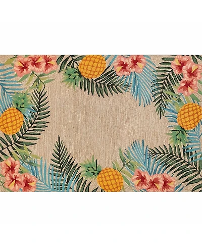 Liora Manne' Ravella 2280 Tropical Neutral 2' x 3' Indoor/Outdoor Area Rug