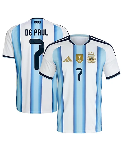 Adidas Men's Rodrigo De Paul White Argentina National Team 2026 Home Replica Jersey