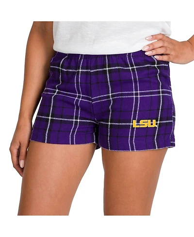 Concepts Sport Women's Purple/Black Lsu Tigers Ultimate Flannel Shorts