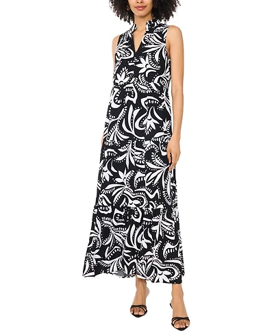 Vince Camuto Women's V-Neck Maxi Tiered Dress