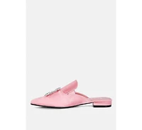 Perrine Womens Diamante Brooch Slip On Mules