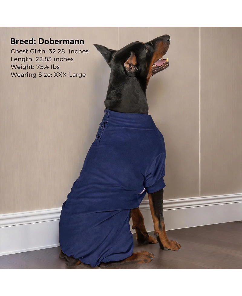 Aronkl Dog Fleece Pajamas with High Collar for Warmth and Comfort