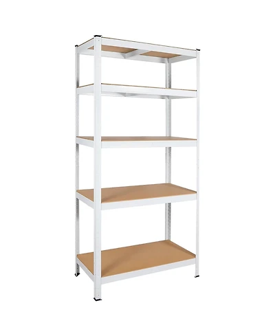 Rainsken Metal Shelving Unit, 5 Tier Adjustable Storage Rack, Heavy Duty Shelves for Warehouse, Basement and Pantry