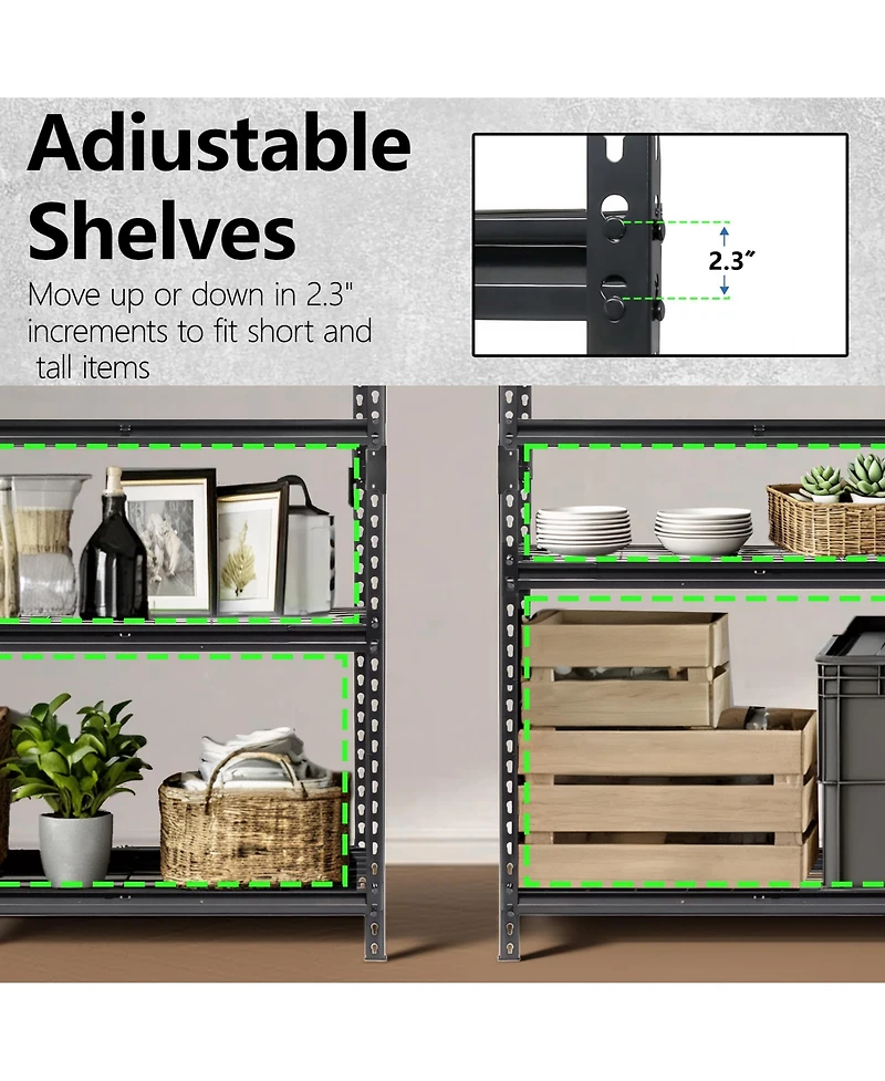 Rainsken 5-Tier Heavy Duty Metal Shelving Unit