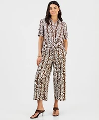 I.N.C. International Concepts Petite Printed Twist Hem Top Wide Leg Pants Macys Exclusive