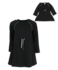 Leveret Girls Matching Girl & Doll Drawstring Cinch-Waist Long Sleeve Dress