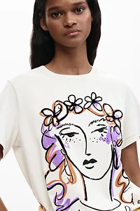 Desigual Women's Printed face t-shirt