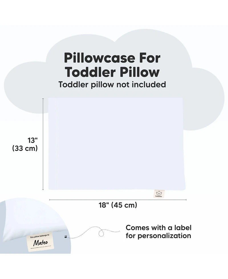 KeaBabies Toddler Pillowcase for 13X18 Pillow, Travel Pillow Case Cover