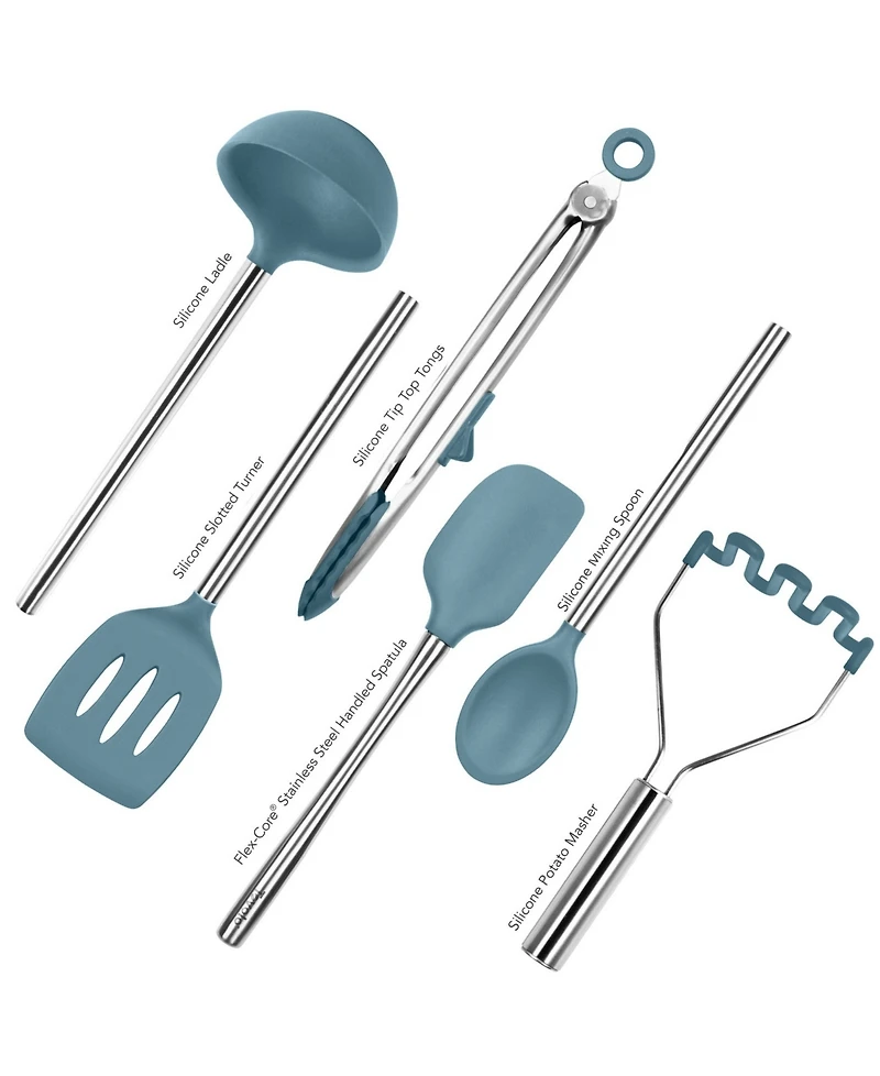 Tovolo Utensil 6-Pc. Silicone with Steel Handles