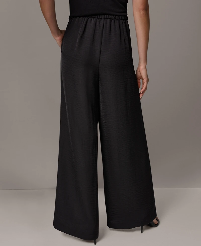 Donna Karan New York Women's Wide-Leg Pull-On Pleated Pants