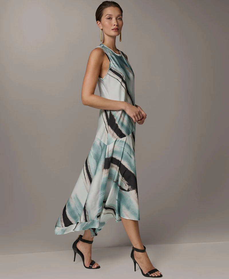 Donna Karan New York Women's Crew Neck Midi Dress