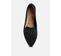 abedi rhinestone embellished pull tab loafers