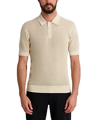 Karl Lagerfeld Paris Men's Short-Sleeve Regular-Fit Polo Sweater