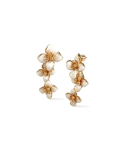 Retro Chic Iris Blossom Earrings