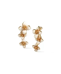 Retro Chic Iris Blossom Earrings