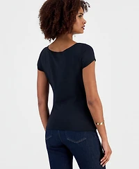 I.n.c. International Concepts Women's Contour Jersey Short Sleeve T-Shirt