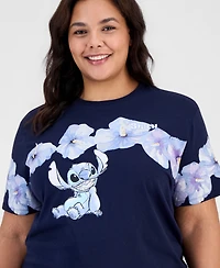 Disney Trendy Plus Hibiscus Stitch Crewneck Tee