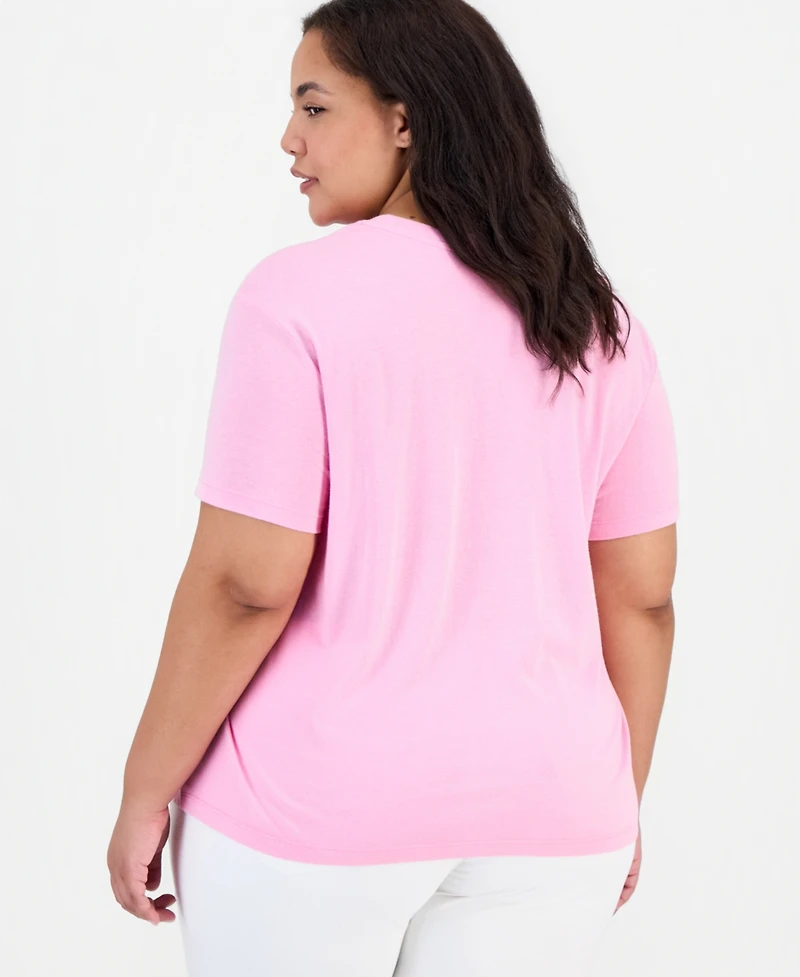 Rebellious One Trendy Plus Sunshine Mineral Wash Graphic Tee