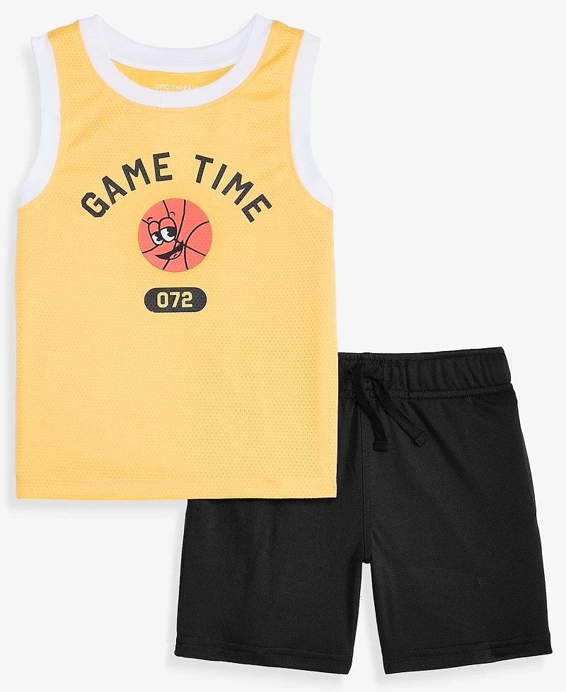 Epic Threads Toddler Boys 2-Piece Mesh Basketball Set, Macy's Exclusive