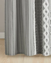 Ink+Ivy Imani Stripe Cotton Chenille Shower Curtain, 72" x