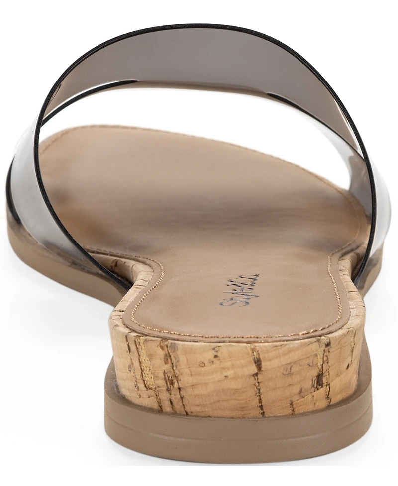 Style & Co Women's Emmaa Vinyl Two Band Flat Sandals, Macy's Exclusive