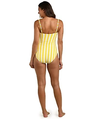 La Blanca Women's Coastal Club House Reversible Bandeau Neck One-Piece Swimsuit