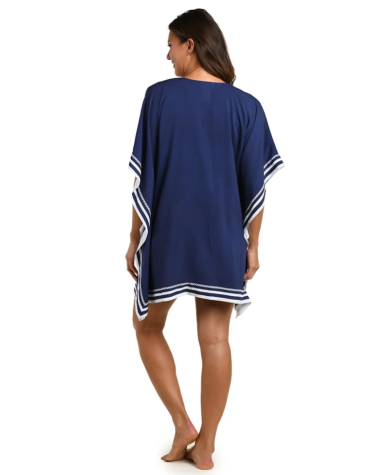 La Blanca Women's Mariner Blooms Printed Cover-Up Caftan