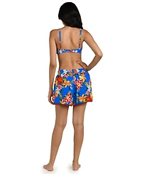 La Blanca Women's Modern Oasis Printed Cover-Up Beach Shorts