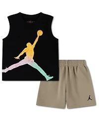 Jordan Boys' 2T-4T Crewneck Tank Top and Shorts, 2-Piece Set