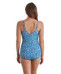 ShapeSolver Women's Cross Over One-Piece Swimsuit