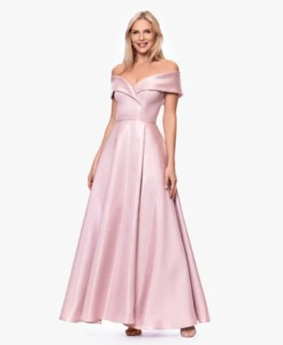 Xscape Womens Off The Shoulder Ball Gown