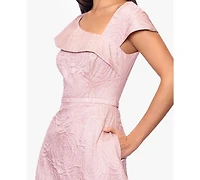 Xscape Women's Asymmetrical Neck Ball Gown