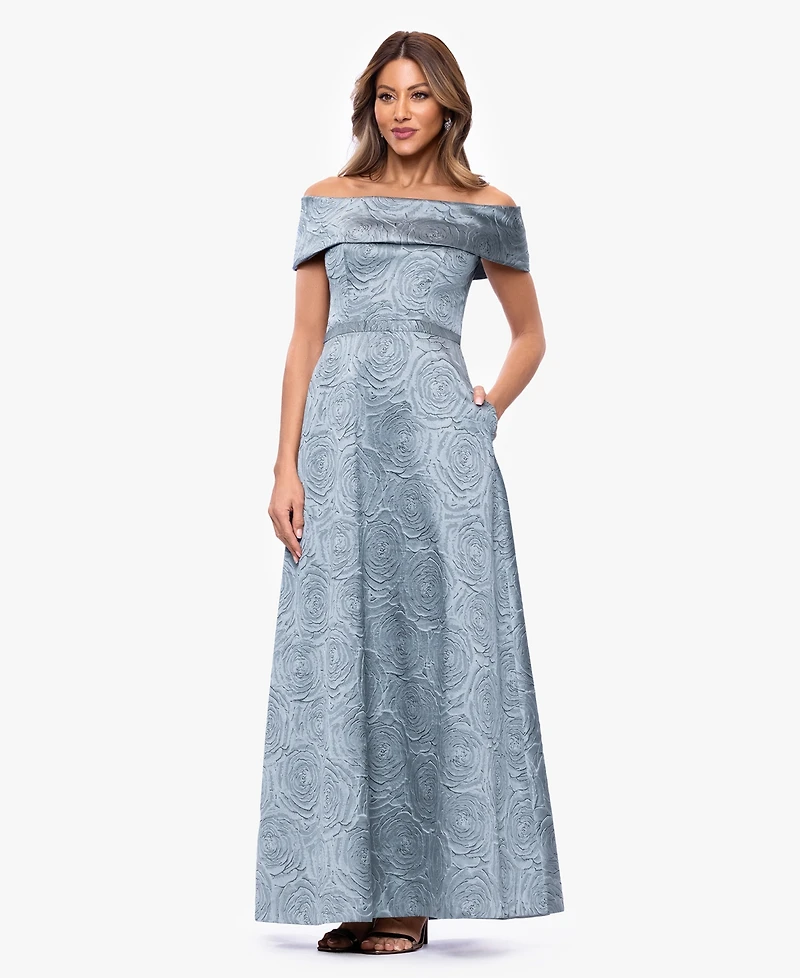 Xscape Women's Off-The-Shoulder Ball Gown