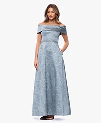 Xscape Women's Off-The-Shoulder Ball Gown