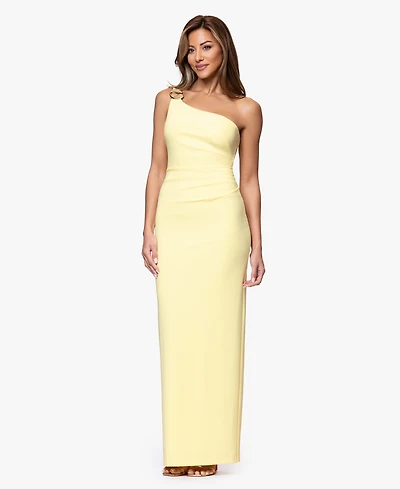 Xscape Women's One Shoulder Sleeveless Gown