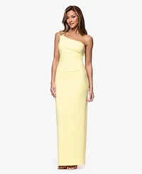 Xscape Women's One Shoulder Sleeveless Gown