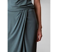 Calvin Klein Women's Rib Wrap High Rise Midi Skirt