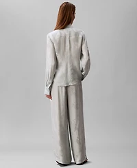 Calvin Klein Women's Wide-Leg Pull-On Pants