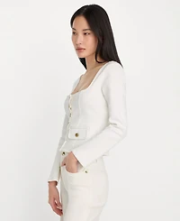 Good American Women's Cropped Square Neck Jacket, Regular & Plus