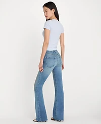 Good American Women's Flare-Leg Mid-Rise Jeans