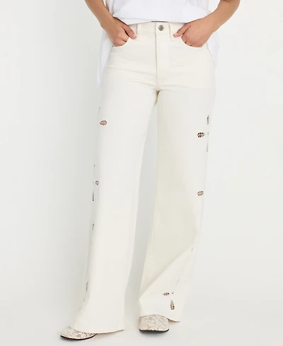 Good American Women's High-Rise Embroidered Jeans