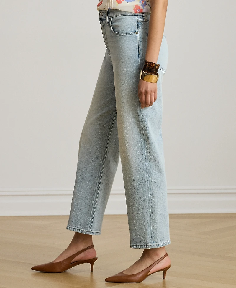 Lauren Ralph Petite High-Rise Relaxed Straight Ankle Jeans