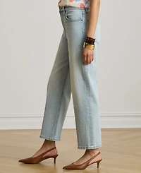 Lauren Ralph Petite High-Rise Relaxed Straight Ankle Jeans