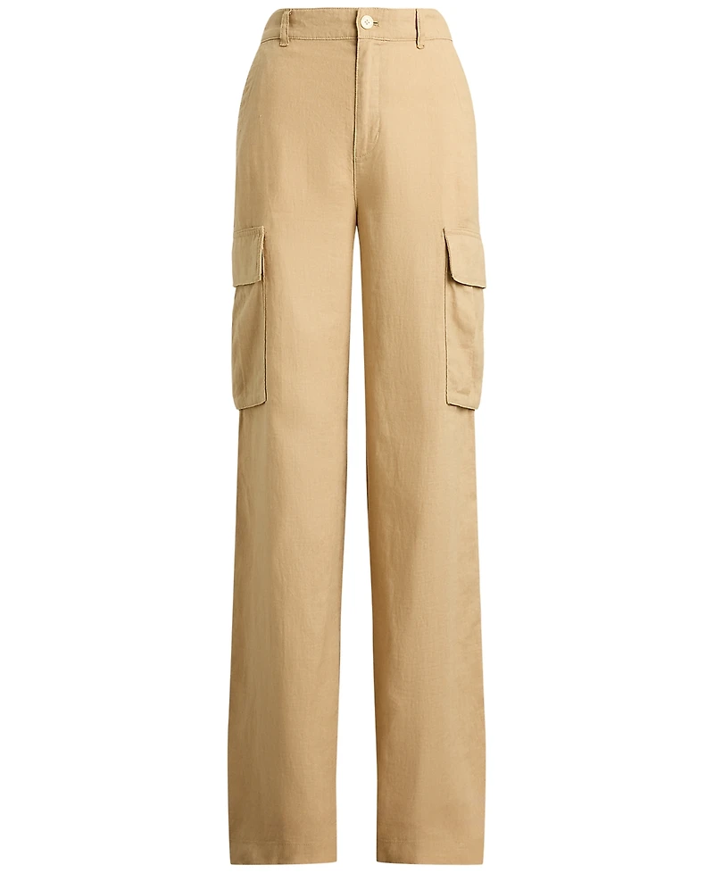 Lauren Ralph Lauren Petite Linen Wide-Leg Cargo Pants