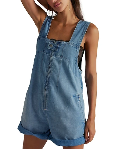 Free People Women's Square Neck Jude Shortalls
