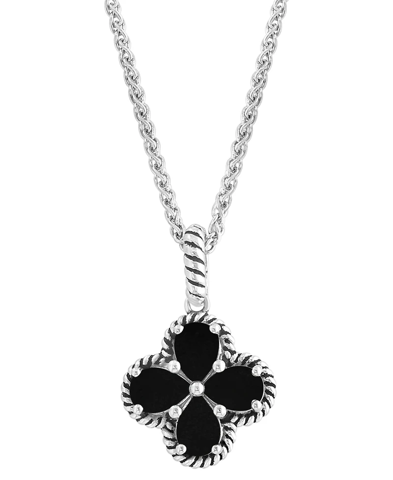 Effy Collection Onyx Pendant Necklace in Sterling Silver