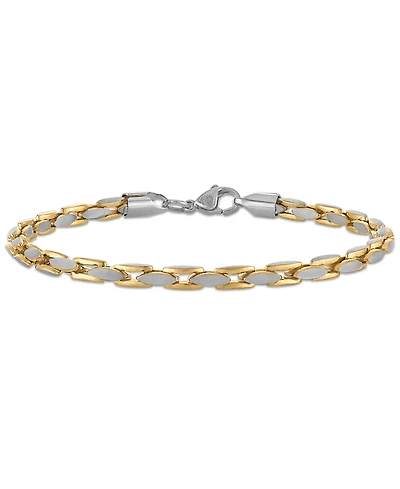 Esquire Men's Jewelry Two-Tone Link Chain Bracelet in Stainless Steel